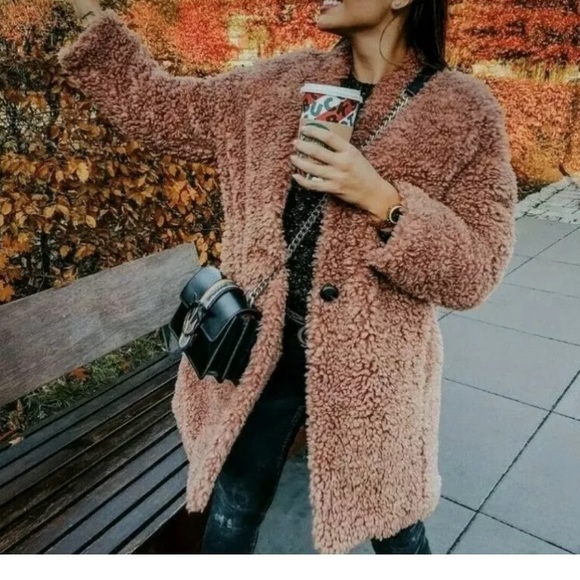 ZARA Teddy bear fleece coat - Picture 6 of 6